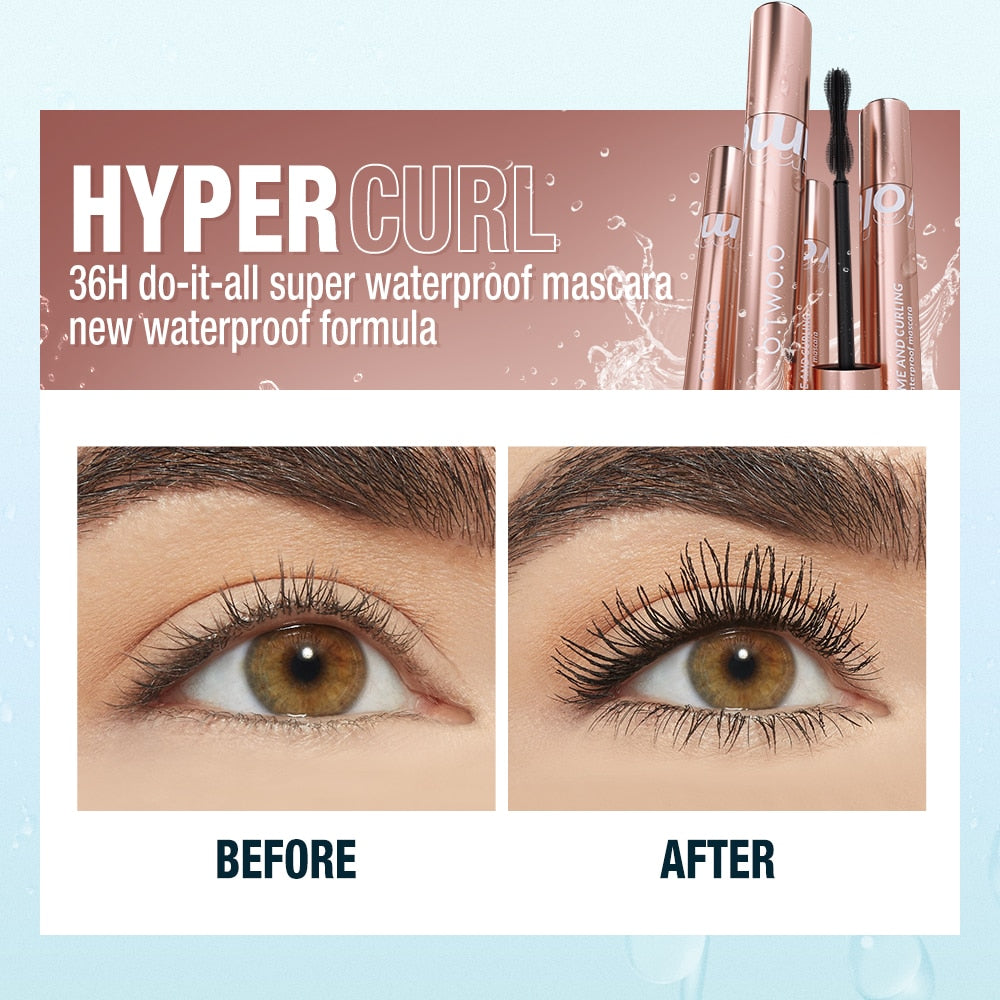 Mascara 4d Silk Fiber Mascara Waterproof Extra Volume Smudge-proof Curling Lengthening Eyelash Extension Eye Makeup Tool