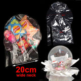 3pcs 30inch 20cm Wide Neck Transparent Bobo Ballons Snacks Flower Balloon Bouquet Birthday Party Valentine's day Wedding Gift
