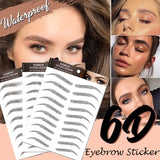 6D Hair-like Eyebrows Sticker Water Transfer Brow Tattoo Stickers Long Lasting Waterproof False Eyebrow Cosmetics Makeup Tools