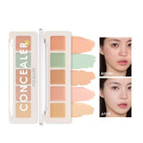 Multicolor Concealer Hided Blemishes Waterproof Longstay 5 Colors Concealer Cover Plate