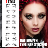 2/4pcs Temporary Eye Tattoo Stickers DIY Waterproof Flash Disposable Eyeshadow Eyeliner Face Sticker Halloween Makeup Tool