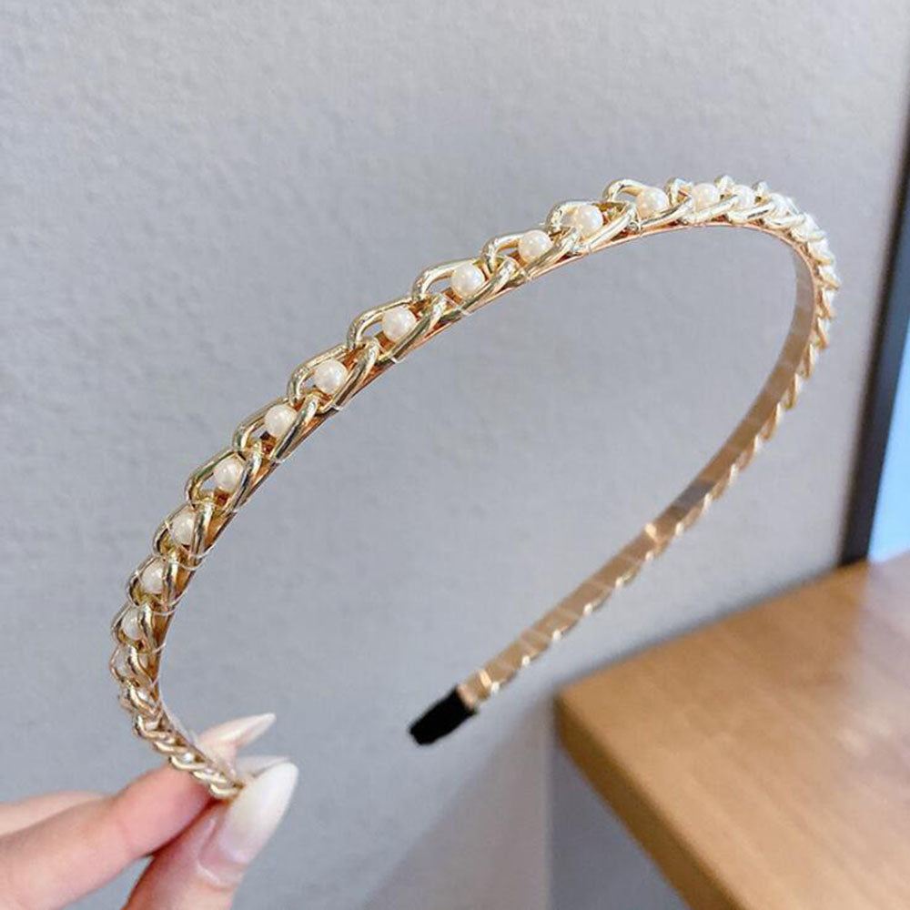 2022 New Women Elegant Full Pearls Hairbands Sweet Headband Hair Bundle Lady Hair Hoops Fashion Accessories