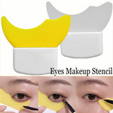 Silicone Eyeliner Eyelash Stencil Model Portable Eyeshadow Mascara Comb Baffle Makeup Template Beginner Lazy Makeup Guide Tool