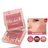 Blush Powder Palette 6 Colors Matte Natural Glow Long-lasting Blends Easily Peach Pink Face Cheek Blusher Cosmetics