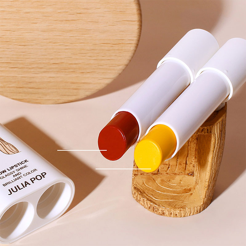 2 Pcs Long-lasting Sexy Double-tube Lipstick Waterproof Lips Sticks Not Easy To Dip In The Cup Korean Cosmetic Tools Wholesale