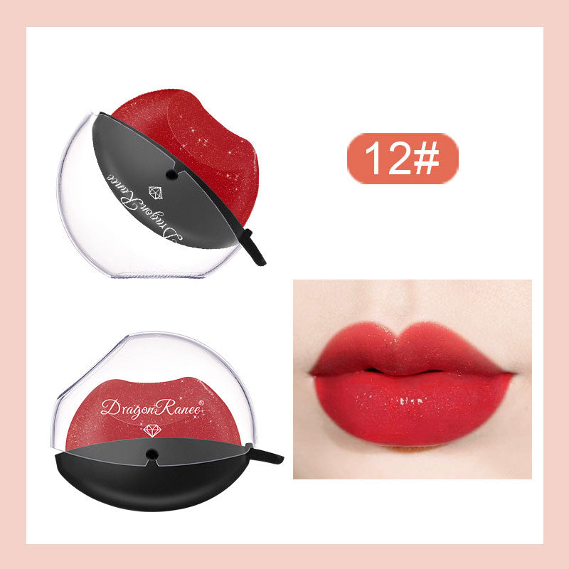 Matte Velvet Lip-shaped Lipstick Temperature Change Lazy Lip Sticks Waterproof Nonstick Cup Lipgloss For Makeup Wholesale