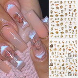 Angel Nail Stickers 3D Back Glue Flower Seamless Baby Pattern Self Adhesive Fashion Charm DIY Nail Art Decoration Accessory