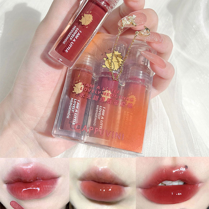 Pink Clear Mirror Water Lip Gloss Lip Glaze Transparent Waterproof Glossy Liquid Lipstick Red Lip Tint Makeup Korean Wholesale