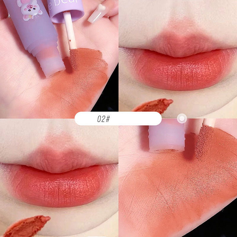 10 Colors Nude Matte Lip Gloss Rainbow Waterproof Long Lasting Lipsticks Women Red Lip Tint Velvet Lip Glaze Korean Cosmetics