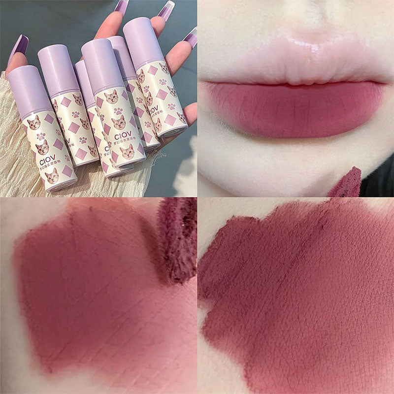 10 Colors Matte Mud Lipstick For Lips Long Lasting Cute Velvet Lip Glaze Korean Magic Lipstick Waterproof Cosmetics Wholesale