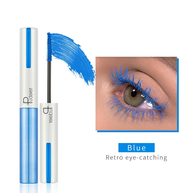 9 Color Mascara Waterproof Fast Dry Eyelashes Curls Extension Make-Up Eyelashes Blue Red Purple Black White Gold Ink Mascara