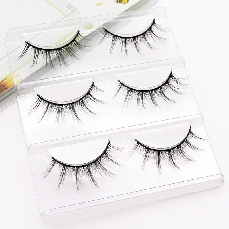 9/6/3 Pairs Little Devil Supernatural False Lash Comfortable Cross Eyelashes For Individual Lashes Extension Supplies Wholesale