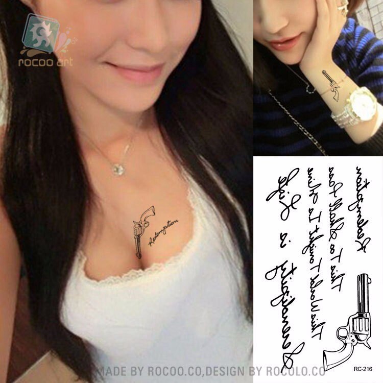 Waterproof Temporary Tattoo Sticker Capital English letters alphabet tattoo word A-O P-Z tatto stickers flash tatoo fake tattoos