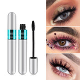 2 In 1 Double-ends 4D Silk Fiber Eyelash Mascara Quick Dry Waterproof Thick Curling Rimel Maquiagem Silver Tube Eyelas