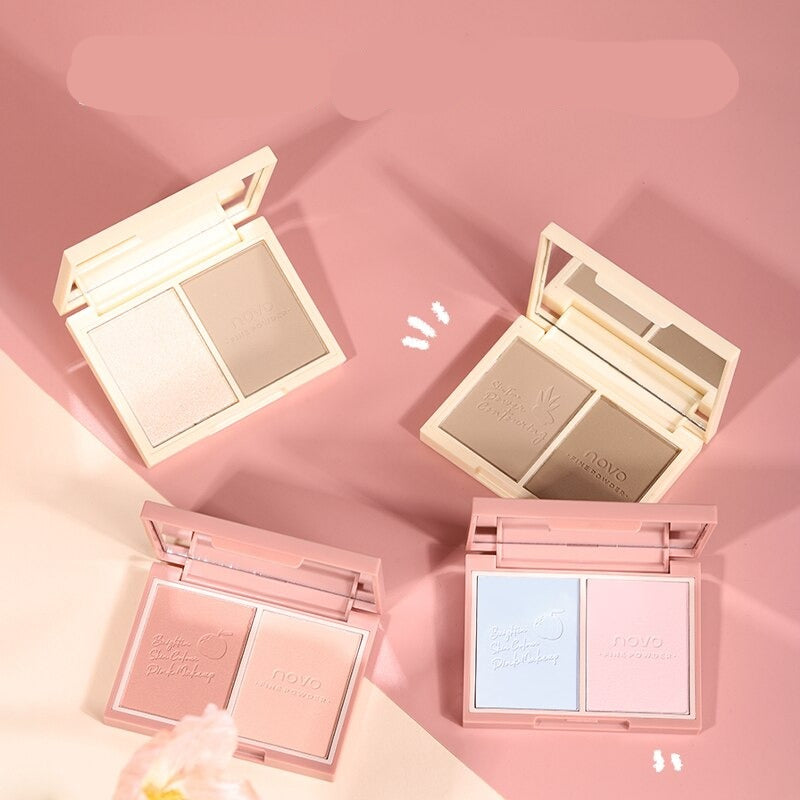 Soft Natural Three-dimensional Blusher Powder Palette Silky Touch Cheek Makeup Peach Pink Blush Long-wearing Brighten Contour