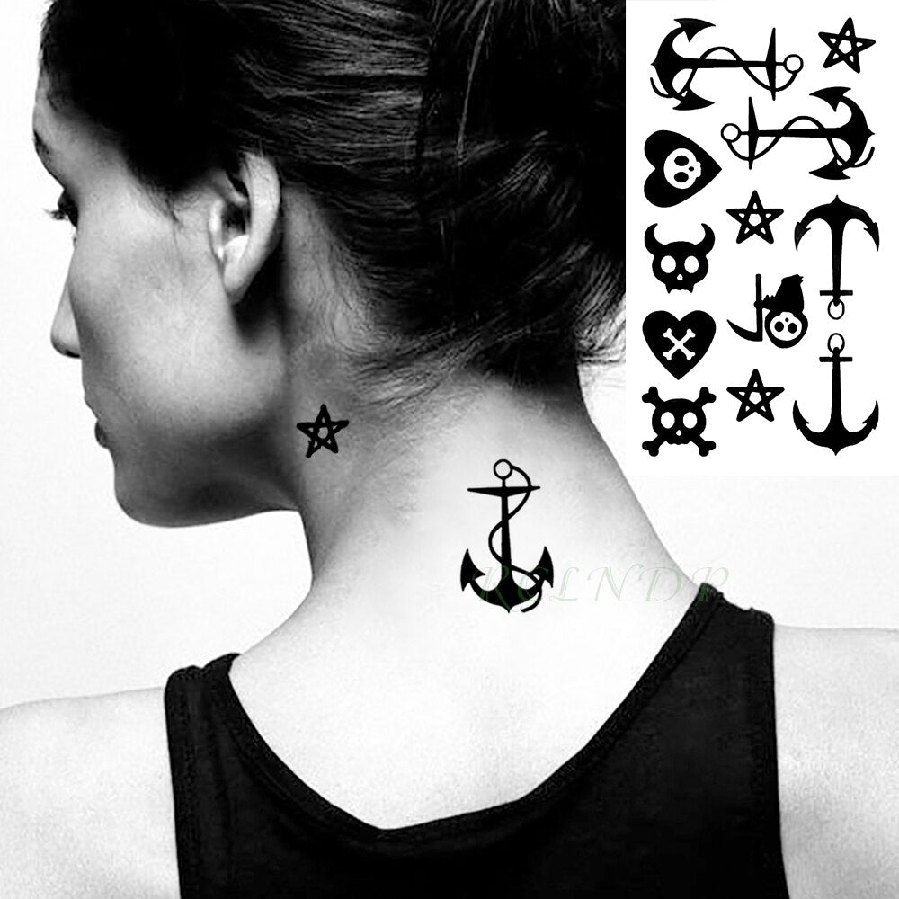 Waterproof Temporary Tattoo Sticker heartbeat wave French "it is the life" English letter women's tatto flash tatoo fake tattoos