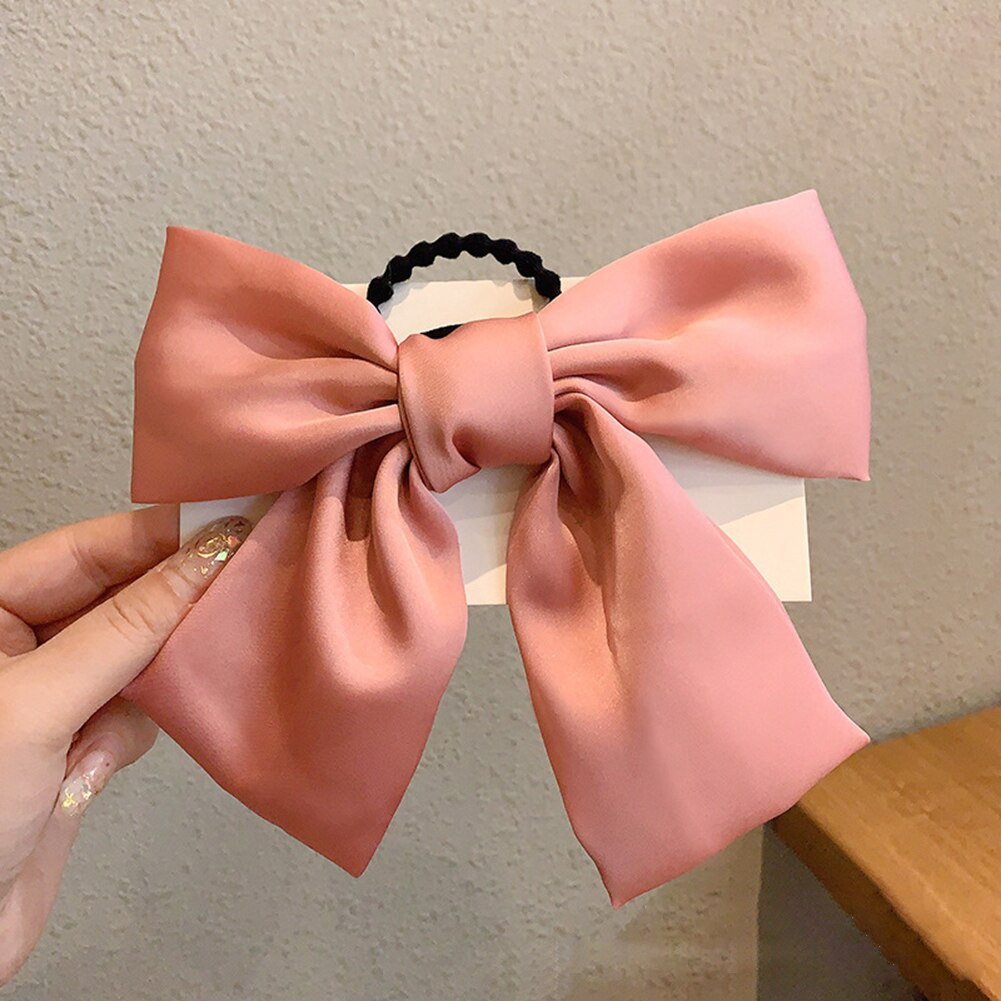 Korean Fashion Hair Bow For Women Black Ribbon Bow tie Hairpin Elegant Ladies Hairgrips Headwear Hair Accessories Hair Clips