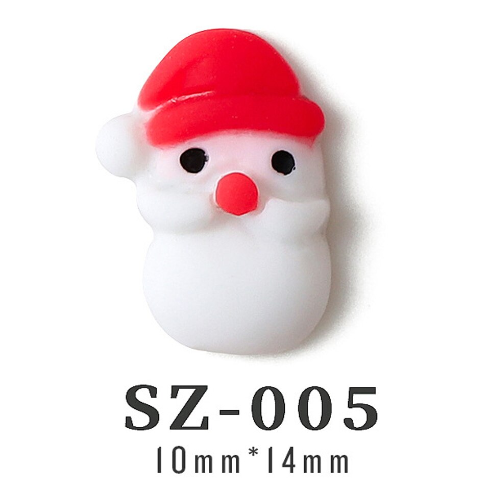 50 Pieces Christmas Nail Charms Wholesale In Bulk Tree Snowman Deer Mixed Styles 3D Resin Nail Art Decoration