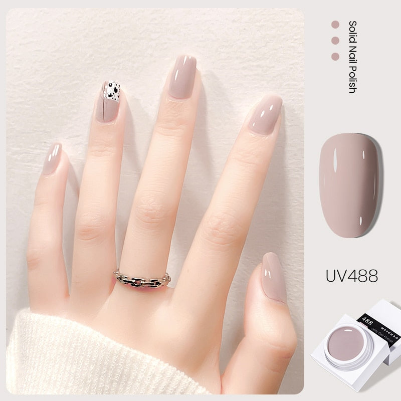 Oklulu 10g Gel Nail Painting Creamy Gel Full Coverage Pure Color Paint Gel Soak Off UV Solid Nail Gel Polish DIY For Nail Art