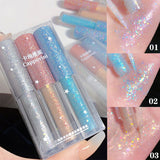 Glass Peach Bright Eye Shadow Stick Shimmer Glitter Highlight Liquid Eye Liner Sequins Lying Silkworm Shiny Eyes Korean Makeup