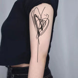 Herbal Juice Tattoo Stickers Heart Line Design Fake Tattoo  Waterproof Realistic Tattoo Arm Leg Decals Lasting 15 Day