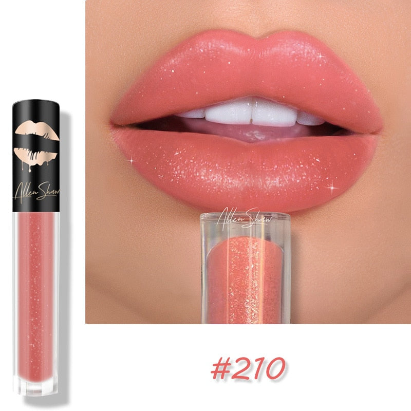 Nude Lipstick Crystal Diamond Fine Glitter Matte Lip Glaze Bling Velvet Liquid Lipstick Lip Gloss Sexy Lip Make Up Beauty