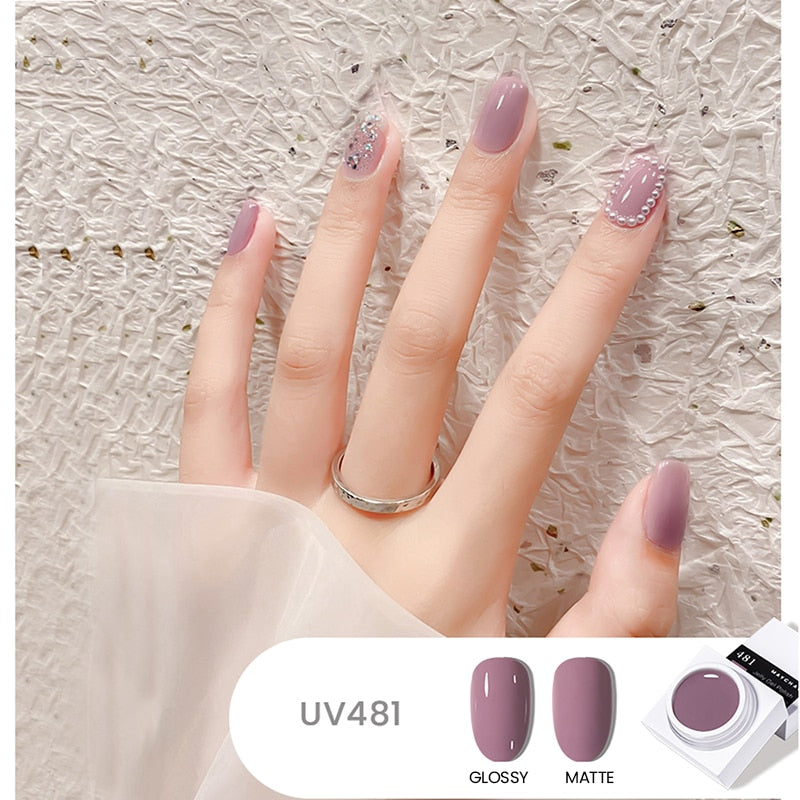 Oklulu 10g Gel Nail Painting Creamy Gel Full Coverage Pure Color Paint Gel Soak Off UV Solid Nail Gel Polish DIY For Nail Art