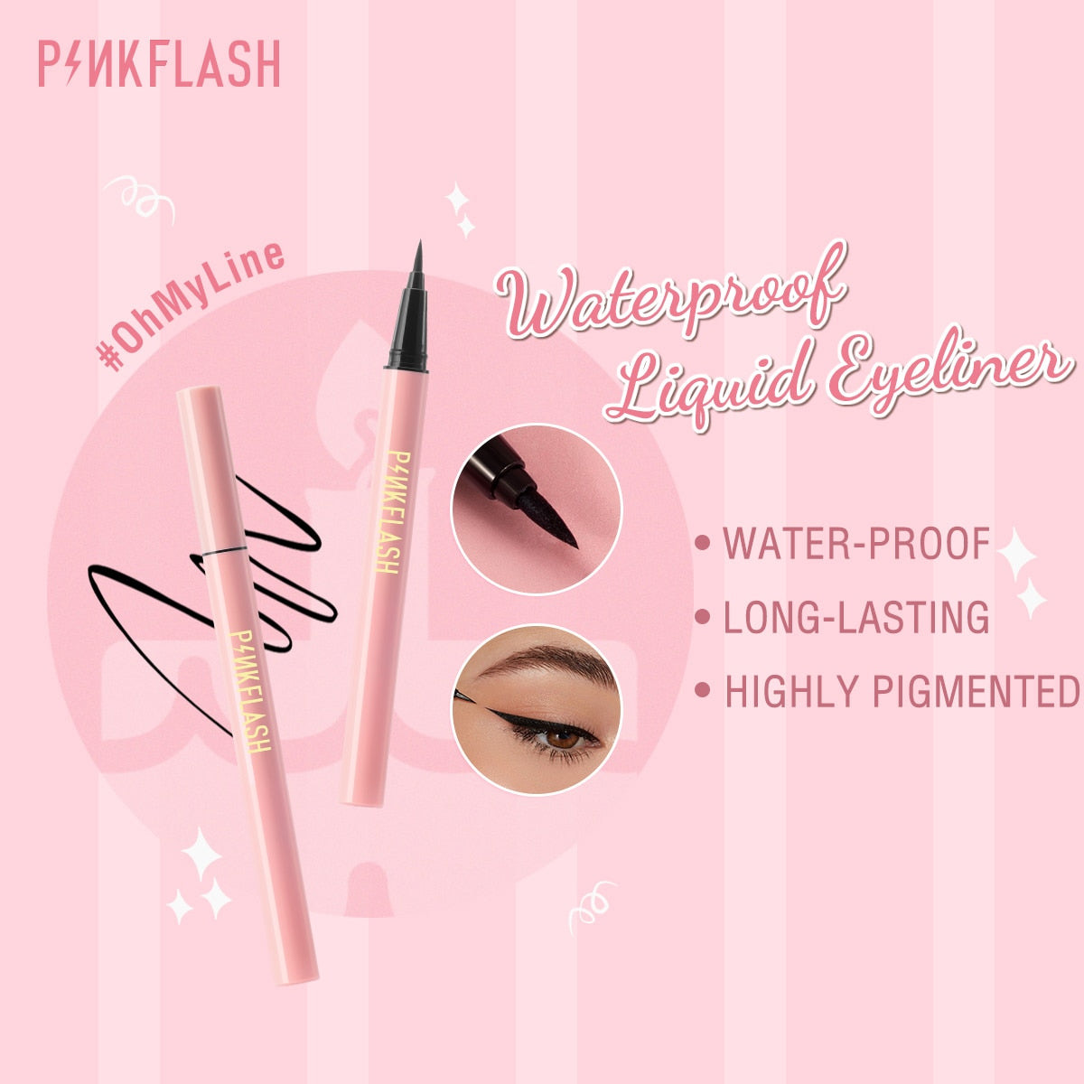 Oklulu1 Anniversary Eye Makeup Set Liquid Foundation Concealer Eyebrow Pencil Eyeliner Oily Mascara Women's Cosmetics Kit