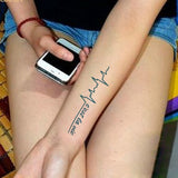 Waterproof Temporary Tattoo Sticker heartbeat wave French "it is the life" English letter women's tatto flash tatoo fake tattoos