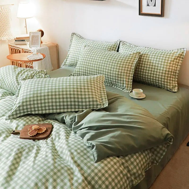 Blue White Bedding Set Europen Duvet Cover Flat Sheet Pillowcase Double Twin Queen Size Polyester Autumn Spring Bed Linen