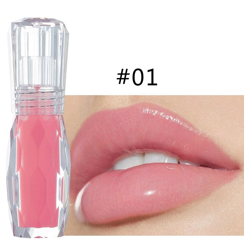 Oklulu Glossy Lip Plumper Glitter Sexy Lips Clear Liquid Lipstick Moisturizer Shimmer Nude Crystal Bigger Fashion Makeup Lipgloss