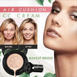 CC Cream Foundation, Mushroom Head Air Cushion BB Cream Moisturizing Concealer Brighten Whitening Long Lasting Matte Makeup Base