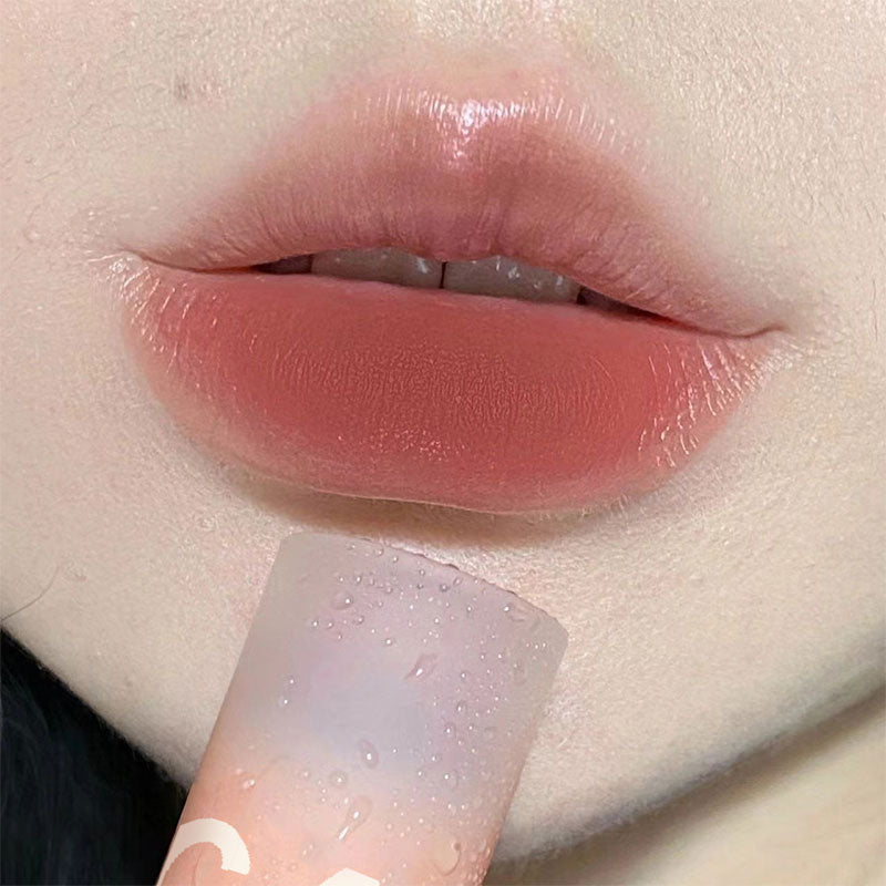 Long-lasting Velvet Lip Glaze Pigment Transparent Ice Cube Matte Lipstick Non-Stick Cup Waterproof Sexy Lip Gloss Wholesale