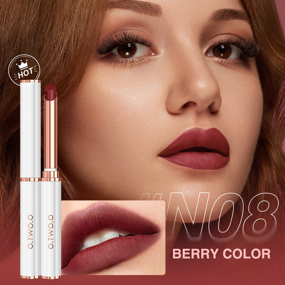 Matte lipstick long lasting 24h No Transfer Lip Tint Waterproof Lip Balm Moisture Nude 6g Lip Gloss For Woman Makeup