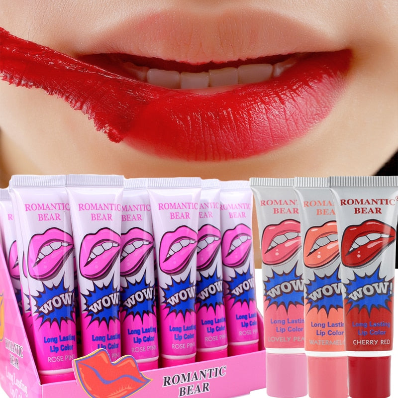 Oklulu  Amazing 6 Colors Peel Off Liquid Lipstick Waterproof Long Lasting Lip Gloss Tear Off  Makeup Tattoo Lip Gloss Lip Tint Cosmetic