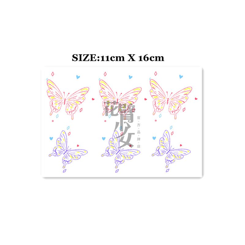 Waterproof Temporary Tattoo Sticker Black And White Butterfly Tattoo Flash Tattoo Shoulder Clavicle Female