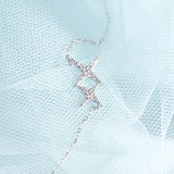 Trendy O-Chain Star AAA Zircon Simple Choker Shiny CZ Star Pendants Girl For Women Fine Jewelry NK032