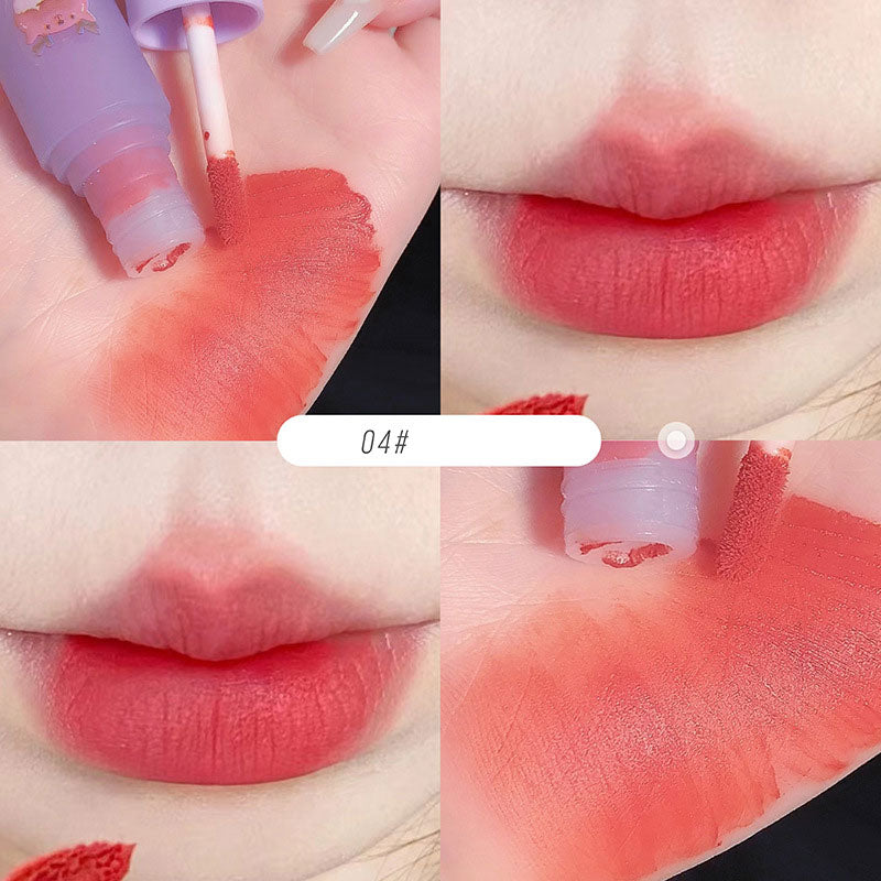 10 Colors Nude Matte Lip Gloss Rainbow Waterproof Long Lasting Lipsticks Women Red Lip Tint Velvet Lip Glaze Korean Cosmetics