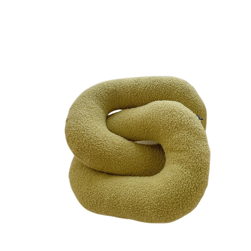 Room Simple Abstract Shape Pillow Sofa Cushion Wavy Waist by Chain Knot Twist Bar Living Room Cushion Office Design Throw