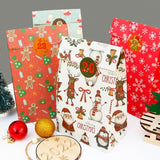 24Pcs Christmas Advent Calendar Gift Bag Candy Cookies Paper Bag Kids New Year Party Gift Favors Navidad 2022 Xmas Decoration