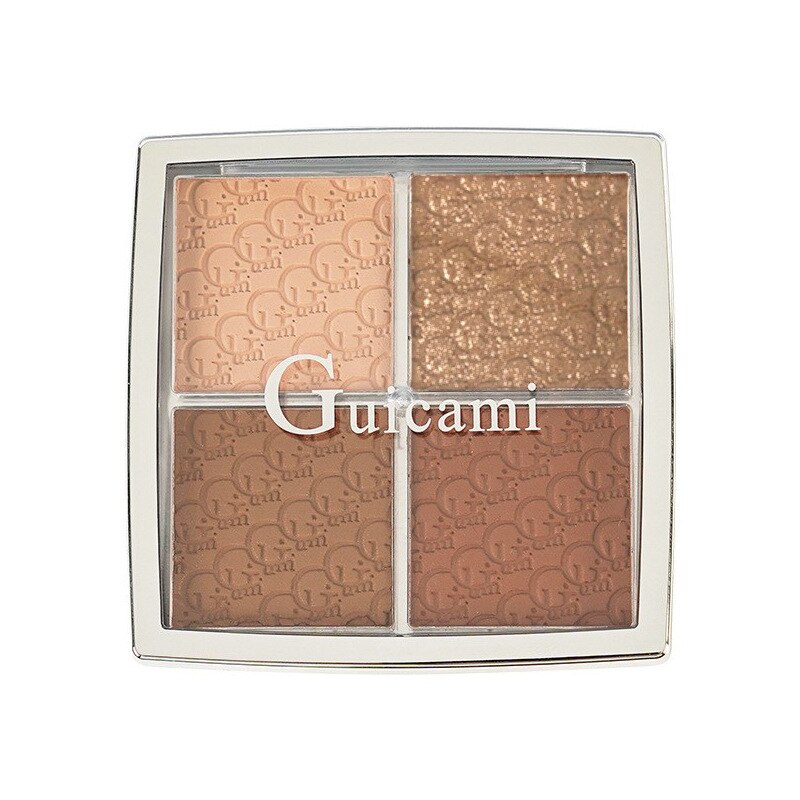 Four Colors Highlight Blush Contour Compact Makeup Palette Eye Shadow Shimmer Matte Nose Side Shadow