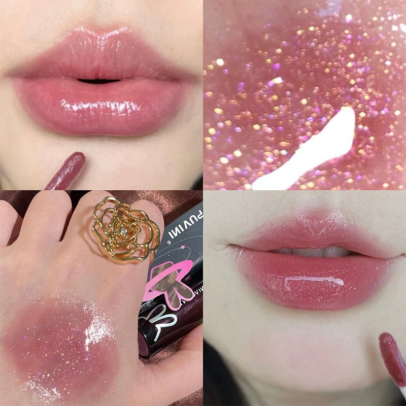 Black Tube Mirror Lip Glaze Milk Tea Color Lip Gloss Not Fade Lip Tint Lasting Moistur Cosmetic Lipstick Moisturizing Wholesale