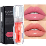 Oklulu Glossy Lip Plumper Glitter Sexy Lips Clear Liquid Lipstick Moisturizer Shimmer Nude Crystal Bigger Fashion Makeup Lipgloss