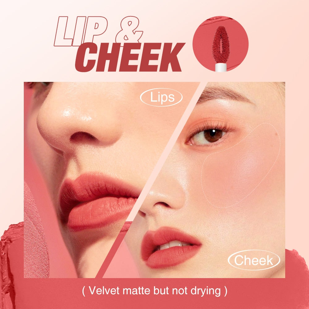 Velvet Matte Lipstick Lightweight Liquid Lipstick Cosmetics Non Sticky Lip Glaze Waterproof Long Lasting Lip Tint Makeup