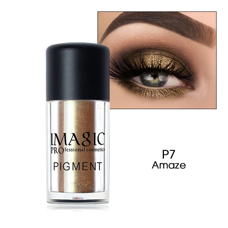 IMAGIC Glitter Eyeshadow Shimmer Shine Powder Eyes Makeup Highlight Shining Shimmer Diamond Brighten Professional Beauty Cosmeti