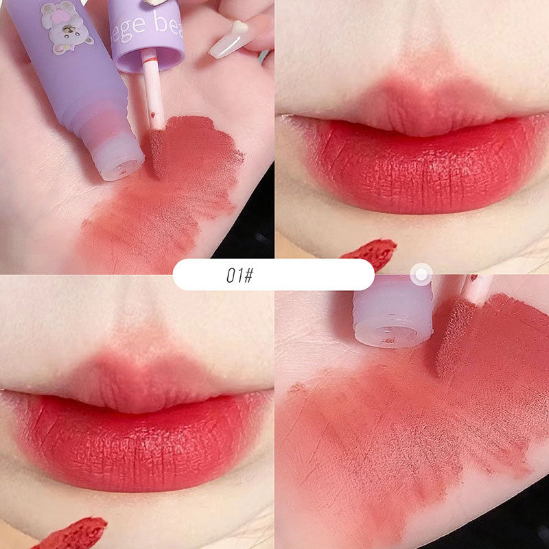 10 Colors Nude Matte Lip Gloss Rainbow Waterproof Long Lasting Lipsticks Women Red Lip Tint Velvet Lip Glaze Korean Cosmetics