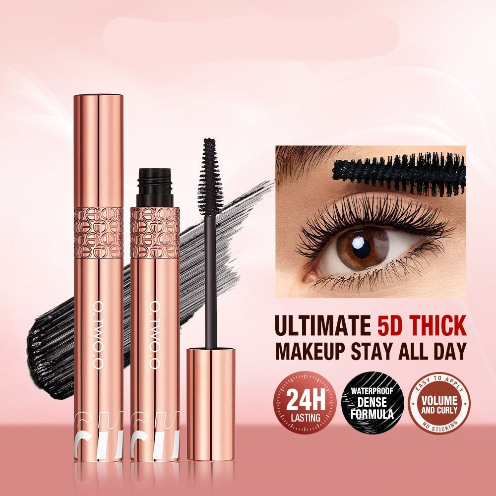 Mascara Waterproof 4D Silk Fiber Curling Volume Lashes Thick Lengthening  Nourish Eyelash Extension High Quality Makeup