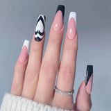 Fashion 24pcs French Nails For Women Simple Pink Ins Style Fake Nails Acrylic fake Full Tips False Press on nail 2022 new