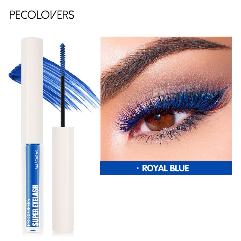 5 Colors 4d Silk Fiber Mascara Waterproof Cosmetic Dry Fiber Mascara Extra Volume Black Blue Brown Purple Green Mascara Makeup