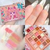New Product 24 Colors Strawberry Girl Eyeshadow Palette Glitter Pale Pearlescent Cheap Earth Beginner Color Eyeshadow Water